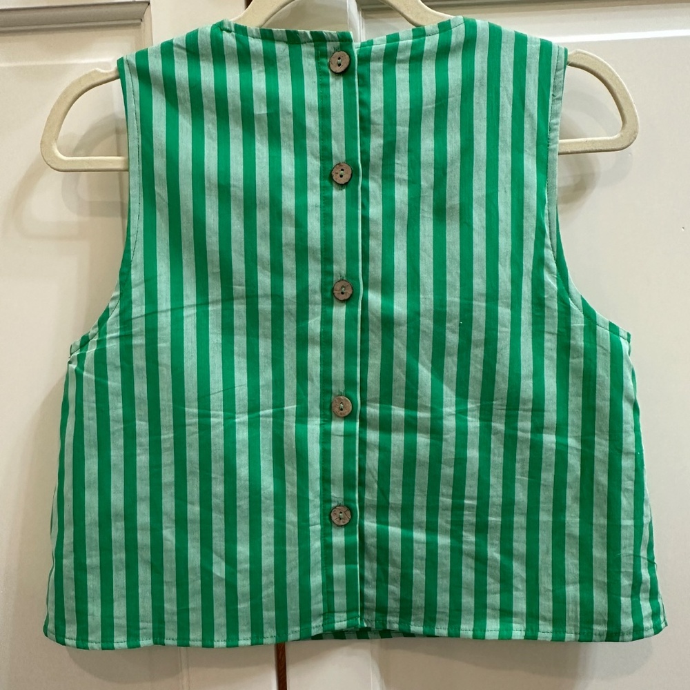 Entro striped top with button back closure - Picture 2 of 3